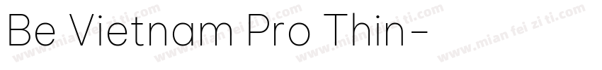 Be Vietnam Pro Thin字体转换